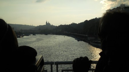 Praga vista dal ponte del battello durante il Martin Tour