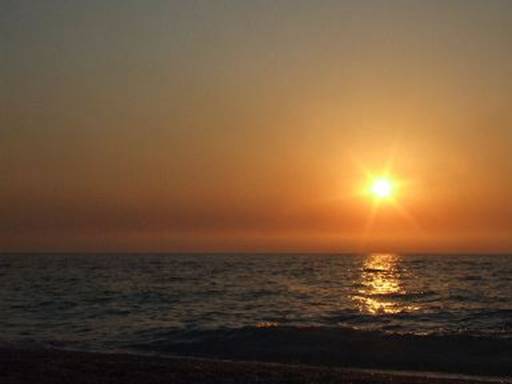 L'incantevole tramonto a Lefkada