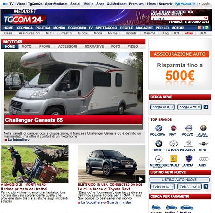 Giornalista del TGCOM24 prova un Challenger Genesis 65