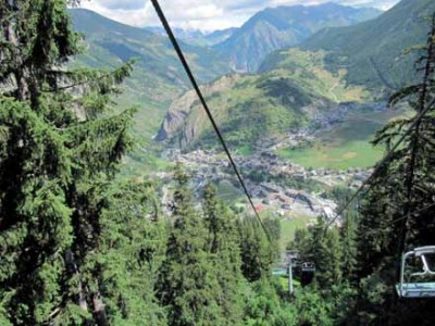 La Thuile dalla funivia Les Suches