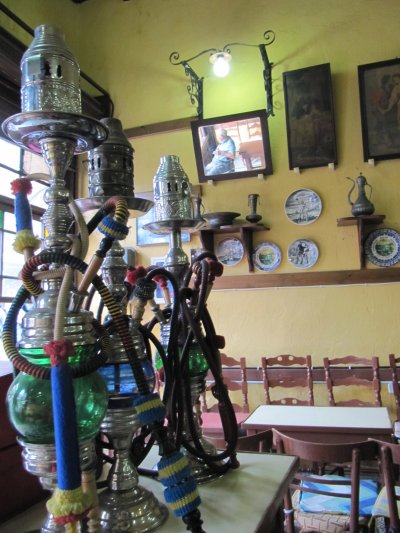 Caffe turco con narghilè a Rodi