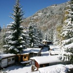Il Camping Aprica con la neve caduta ad ottobre 2012