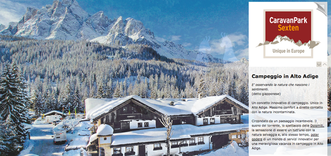 CaravanParkSexten | 20esimo Raduno Invernale Niesmann + Bischoff