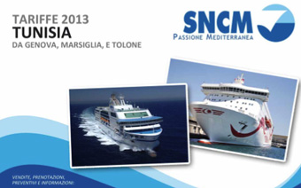 SNCM Linee Italia Tunisia e Francia Tunisia 2013