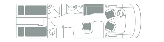 ARTO 83 B - pianta del camper