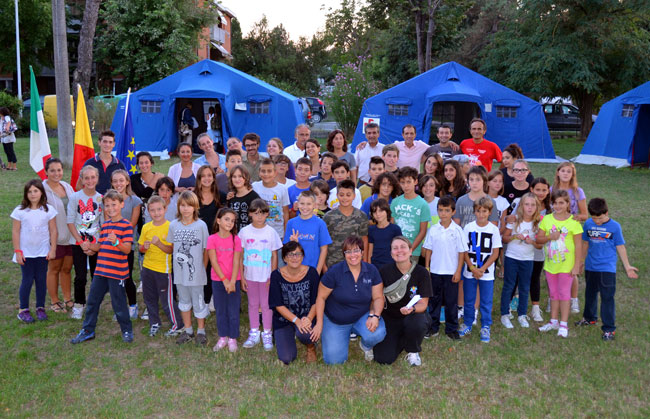 foto di gruppo ad inizio serata - RavennAntica notte al Museo 2013