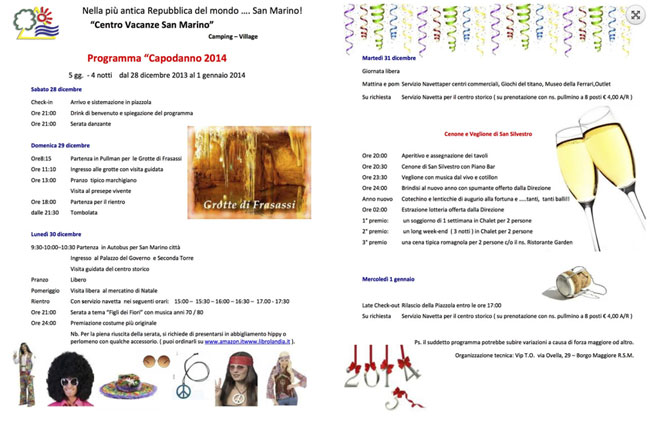 Capodanno 2014 - Centro Vacanze San Marino