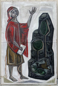 il cartone “Le tre Fiere” di P. Borghi