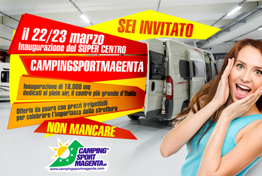 Camping Sport Magenta inaugura la nuova sede il 23 e 24 marzo
