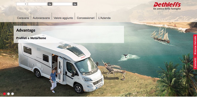 Dethleffs lancia il suo sito internet in italiano www.dethleffs.it