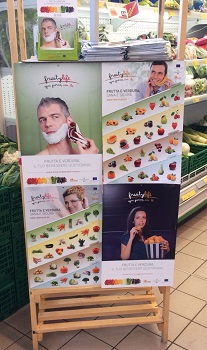 Fruitylife :  la campagna informativa e promozionale 2014  nei reparti ortofrutta dei punti vendita