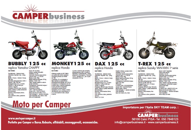 MOTO per Camper e CAMPEROUTLET  a Carrara in occasione di TOUR.IT 2015