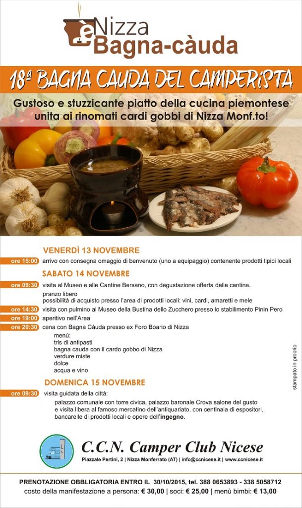 18° edizione della manifestazione Bagna Cauda del Camperista