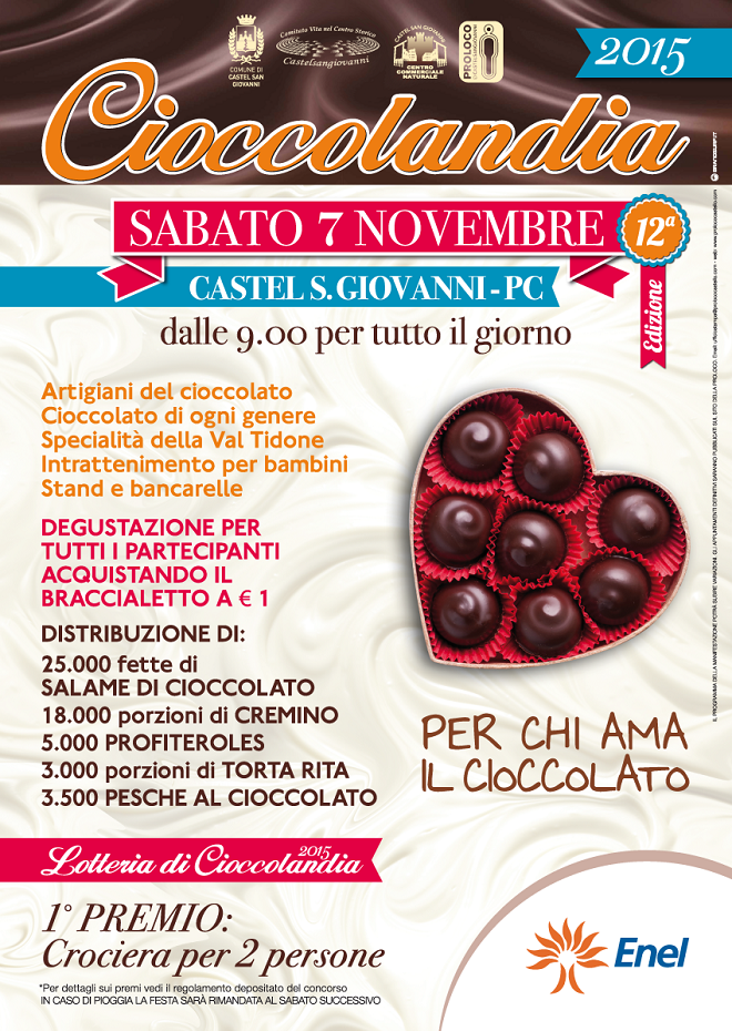 Cioccolandia a Castel San Giovanni il 7 novembre