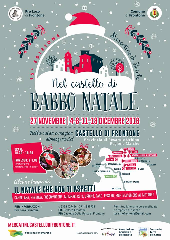Nel Castello di Babbo Natale, mercatino del castello di Frontone