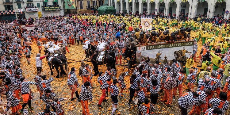 Torna lo Storico Carnevale di Ivrea con la sua Battaglia delle Arance