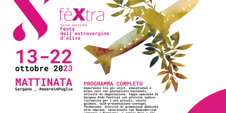 Oleoturismo e sostenibilità: dal 13 al 22 ottobre a Mattinata (FG) la terza edizione di FèXtra