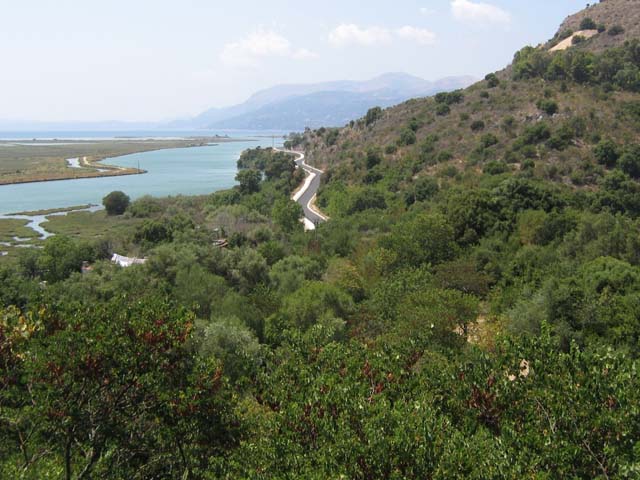 Butrinto panorama strada per Ksamil Butrinto panorama strada per Ksamil