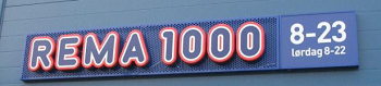 Insegna Rema 1000 Insegna Rema 1000