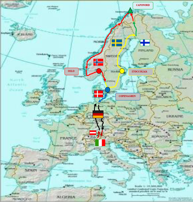 Itinerario penisola scandinava Itinerario penisola scandinava