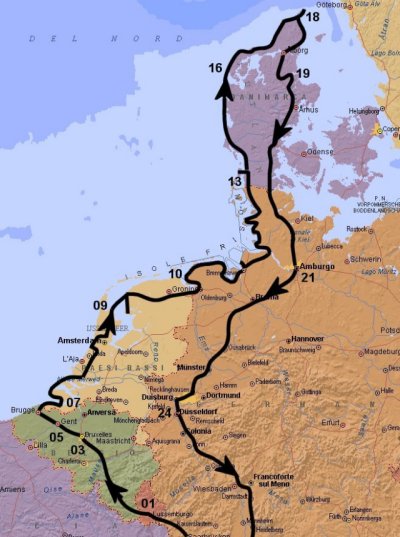 Mappa Mare del Nord Mappa Mare del Nord