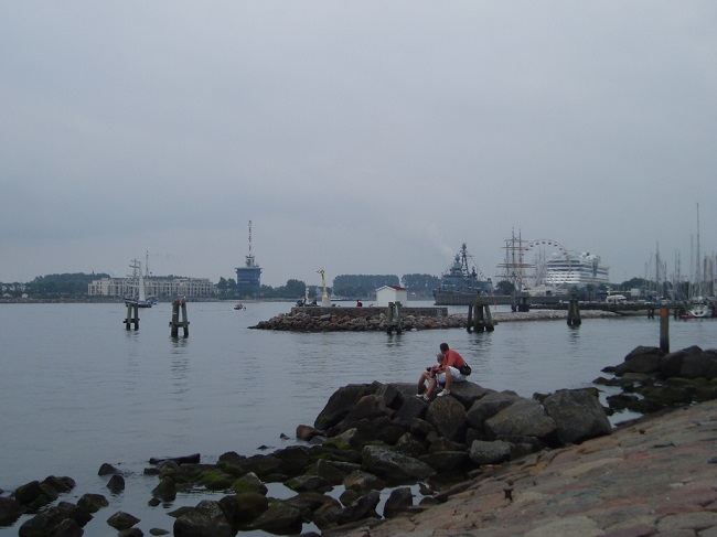 Warnemünde – panorama del porto canale