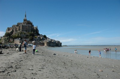 Mont Saint Michel con la bassa marea
