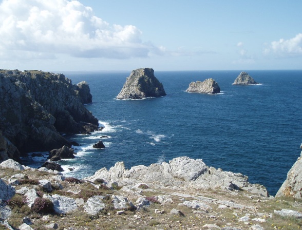 Panorama sull’oceano da Pointe de Pen Hir Panorama sull’oceano da Pointe de Pen Hir