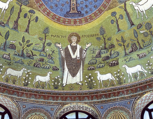 santa apollinare in classe cupola con santapollinare foto archivio