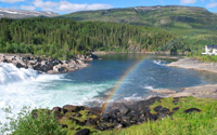 Cascata Laksforsen viaggio a Capo Nord