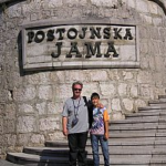 Livio e Mattia alle grotte di Postumia