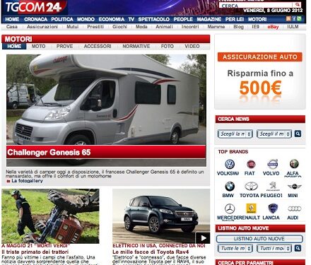 Giornalista del TGCOM24 prova un Challenger Genesis 65