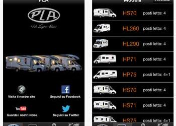 applicazione PLA Camper