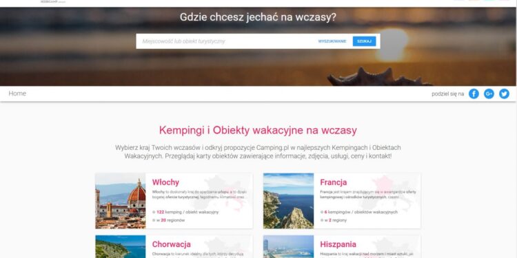 KoobCamp lancia il nuovo portale Camping.pl per il mercato polacco