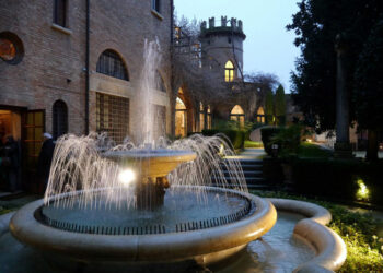 Uno scorcio dei giardini della Cripta Rasponi