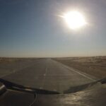 Kazakistan - Strada appena fatta nel deserto