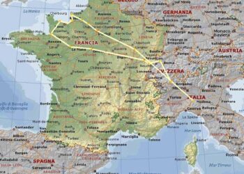 mappa del viaggio in camper Parigi e Normandia