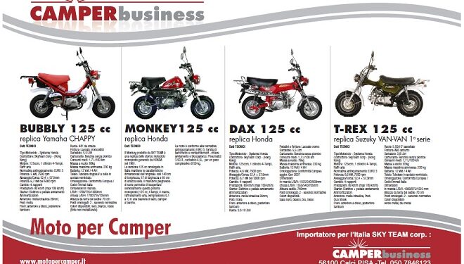 MOTO per Camper e CAMPEROUTLET a Carrara in occasione di TOUR.IT 2015