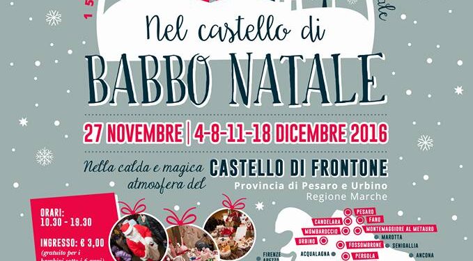 Nel Castello di Babbo Natale, mercatino del castello di Frontone