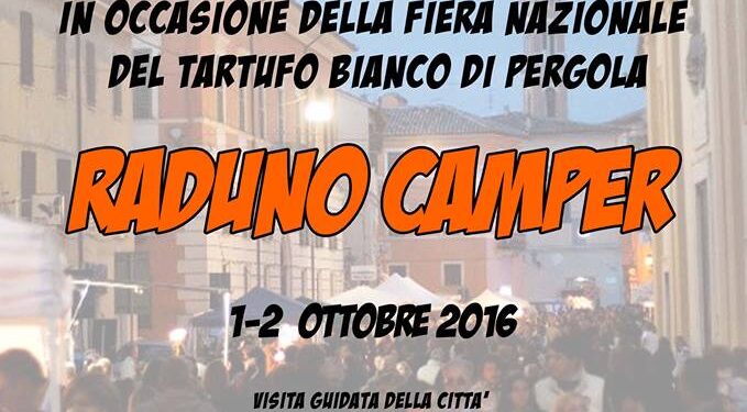 Il raduno camper per la Fiera Nazionale del Tartufo bianco pregiato a Pergola ( PU )