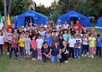 foto di gruppo ad inizio serata - RavennAntica notte al Museo 2013