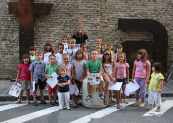 Silvia Togni durante una passeggiata per Ravenna