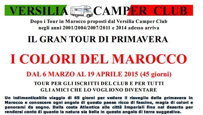 Tour i colori del Marocco con il Versilia Camper Club